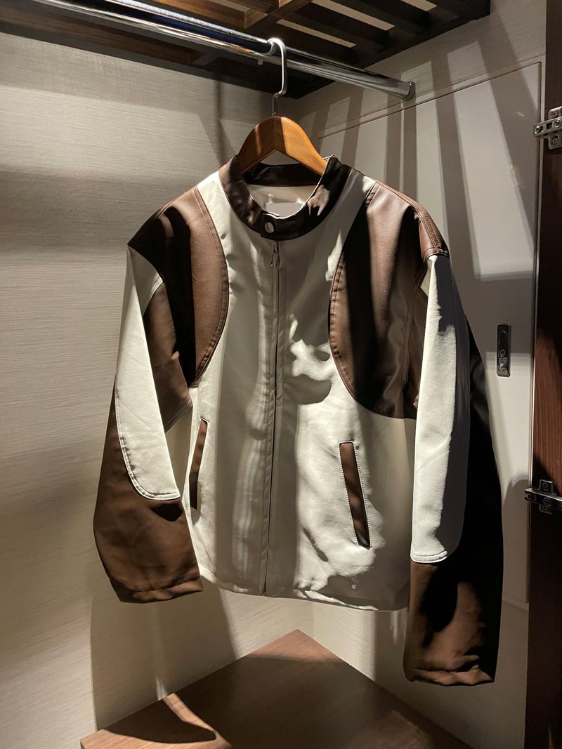 Rock chic motor leather jacket
