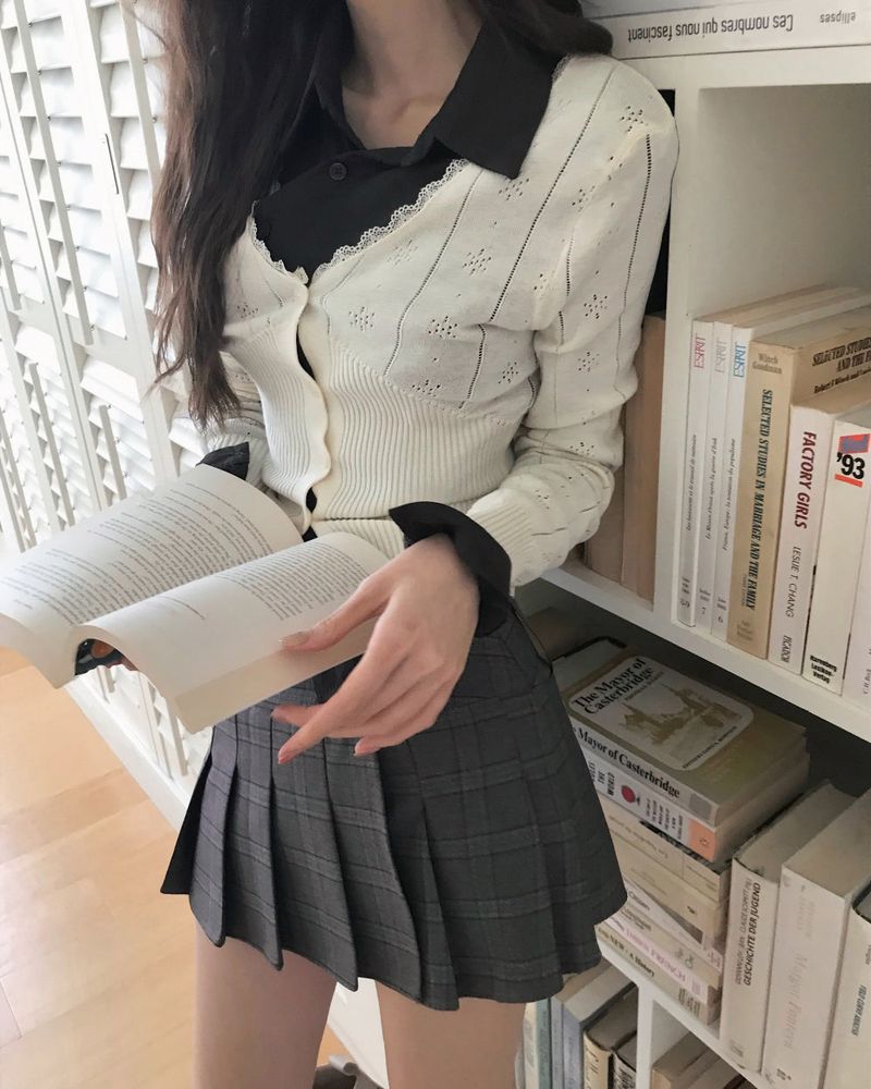 ブリジャートンディープチェックプリーツSK