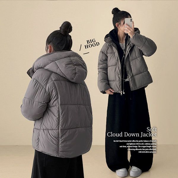Dive High Neck Hooded Padded Jumper