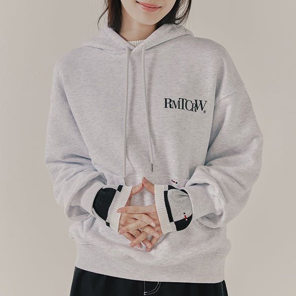 ROMANTIC CROWN(ロマンティッククラウン)の「MONOCHROME HOODIE_LIGHT GREY(Tops)」