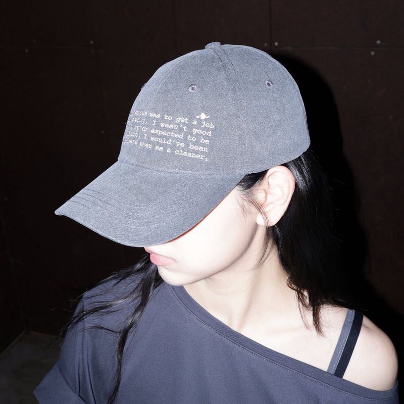 Pai oui（パイウィ）の「Little-dreamer washed ball cap_charcoal（Hats）」