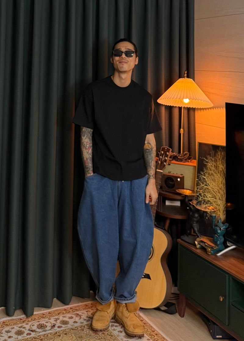 Denim Balloon Baggy Pants 2COLOR