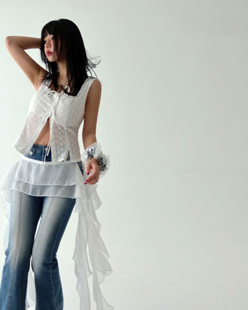 Qwz Pocket Washing Bootcut Jeans