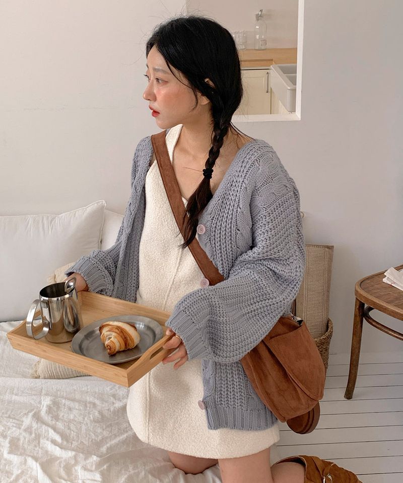 Winter Bouclé Bustier Mini Dress