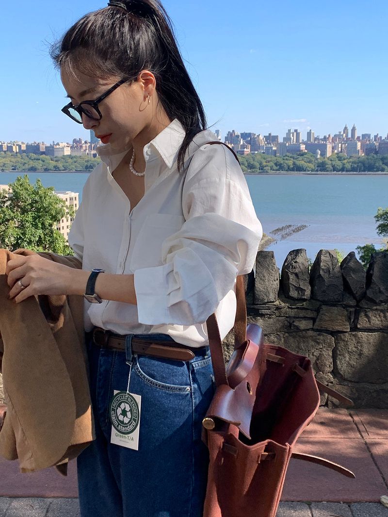 [Cowhide] Mid pick belt