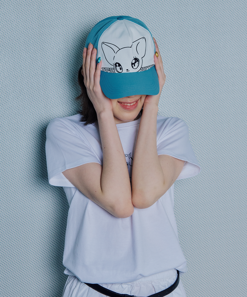 CAT MONSTER TRUCKER CAP - SKYBLUE