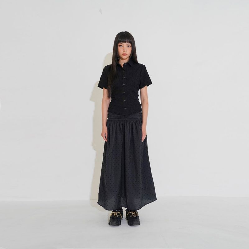 Center drape maxi skirt 001