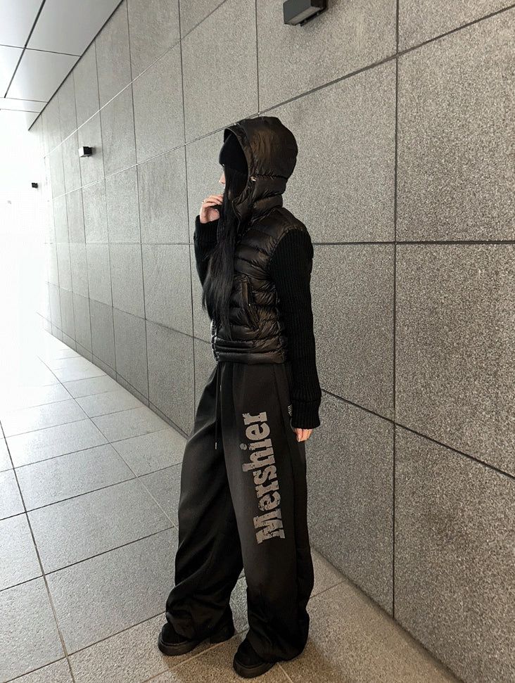 Dark gray dust washing pants