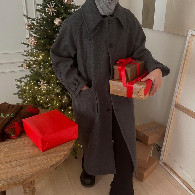 Pleddy Bian Wool Mac Coat (3color)