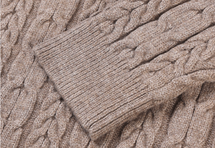 Amp Ghost Cable Semi-Over Two Way Knit Zip-Up