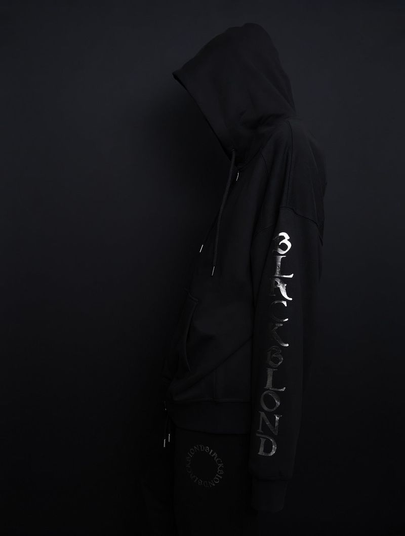 BBD Ancient Metal Logo Zip Up Hood Jacket (Black)
