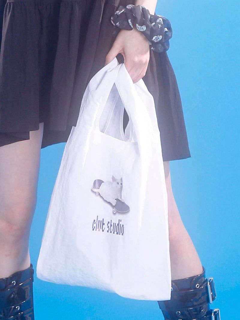 0 8 skateboard cat eco bag