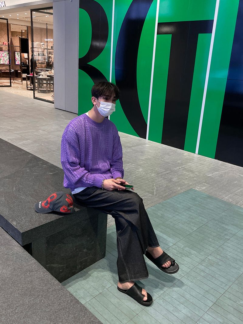 Oh Stitch Denim Slacks (2color)