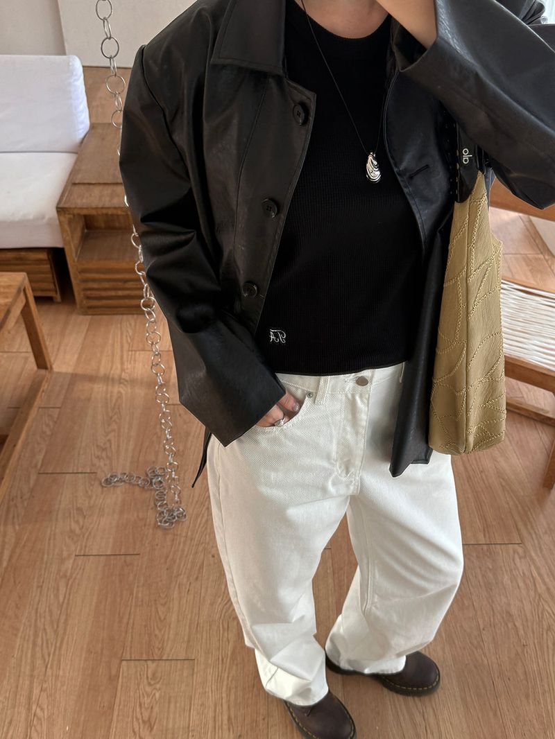 [MADE] Blending leather jacket