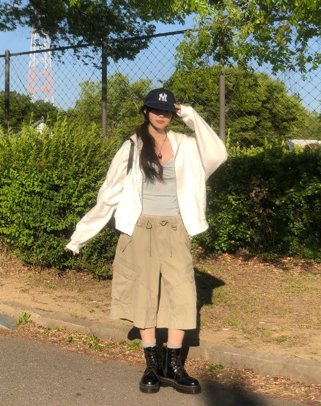 Keshi Pigment Washed Cargo Bermuda Shorts