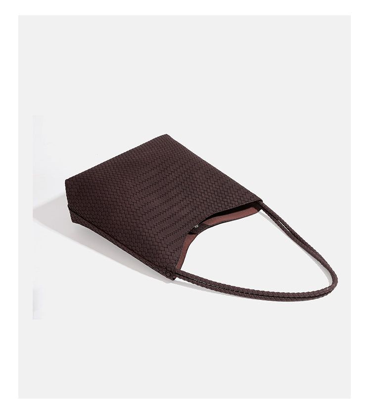 Matte Soft Leather Tote Shoulder Bag