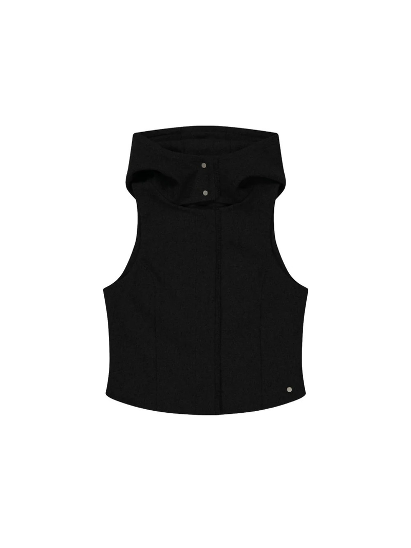 Layered Bolero Wool Jacket / Black