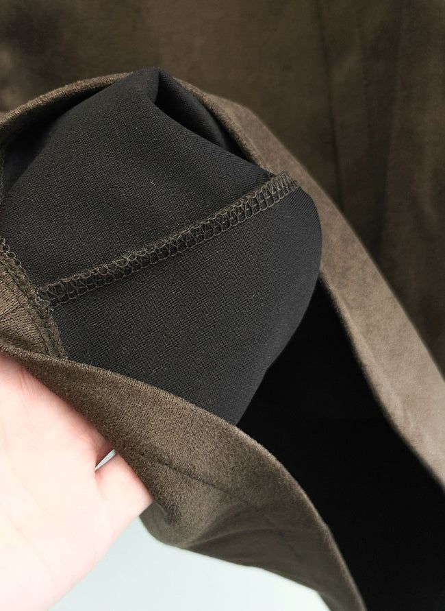 Suede Pocket Wrap Skirt
