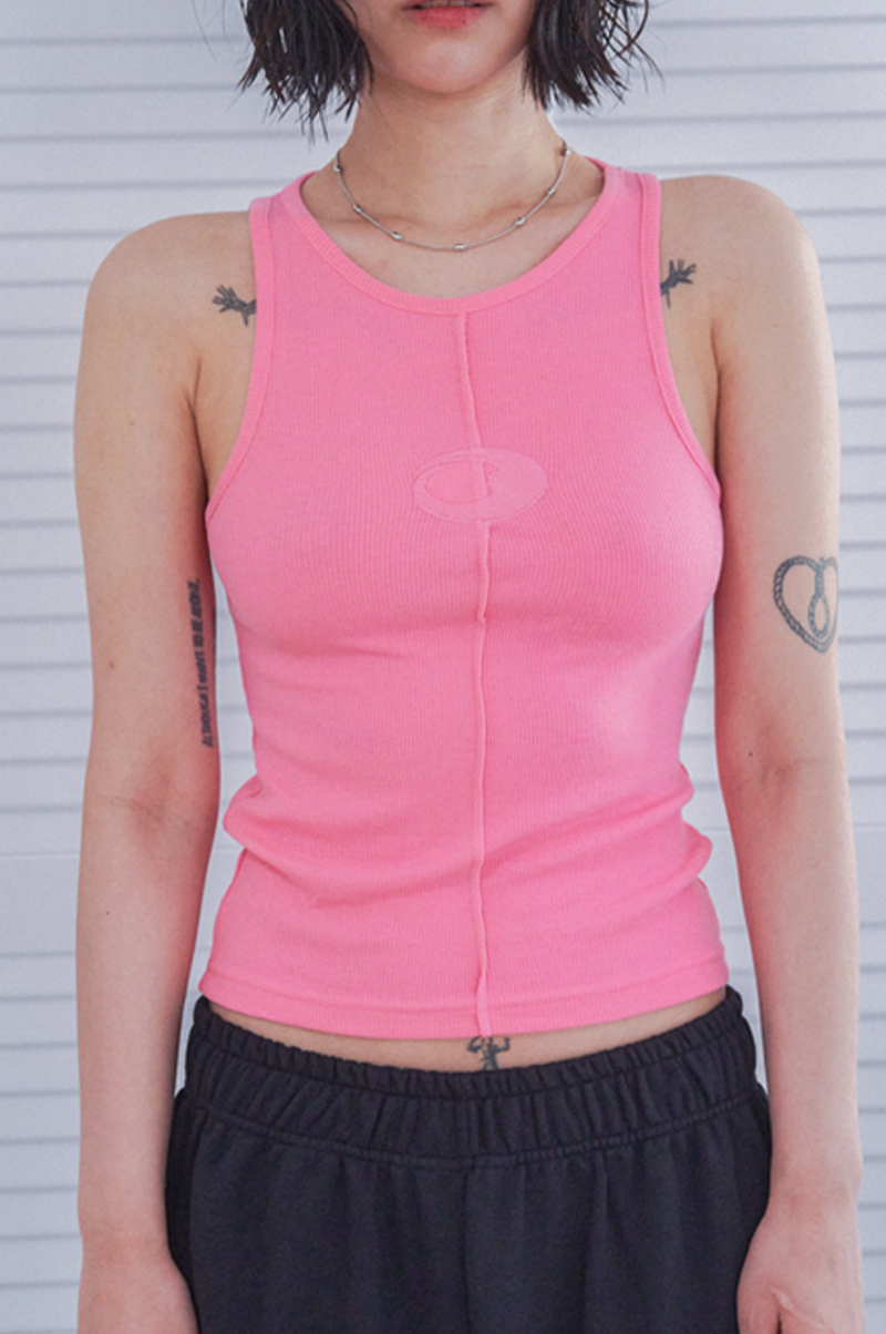 half logo sleeves_pink