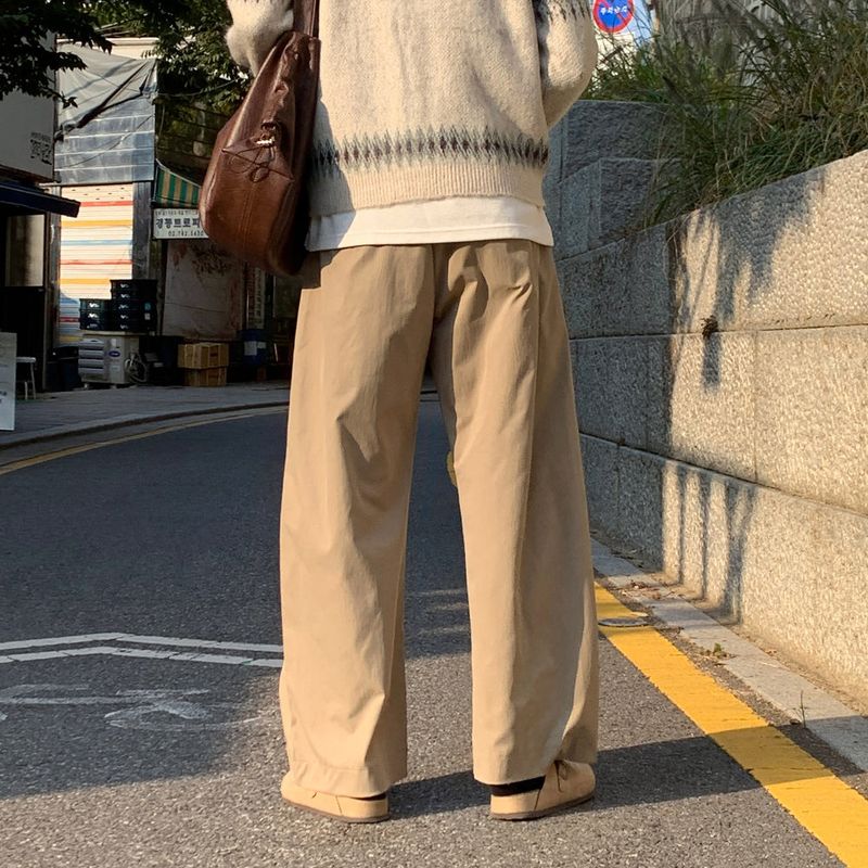 LMN デルトアンダーピンタックワイドパンツ (5 colors)