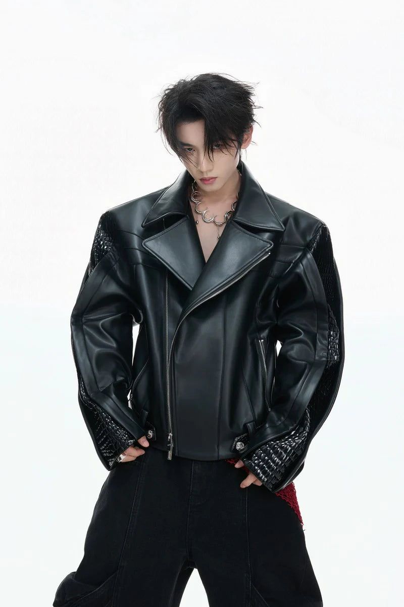 Argue Cultureの「Crocodile Pattern Moto Jacket（Jackets/Outerwear）」