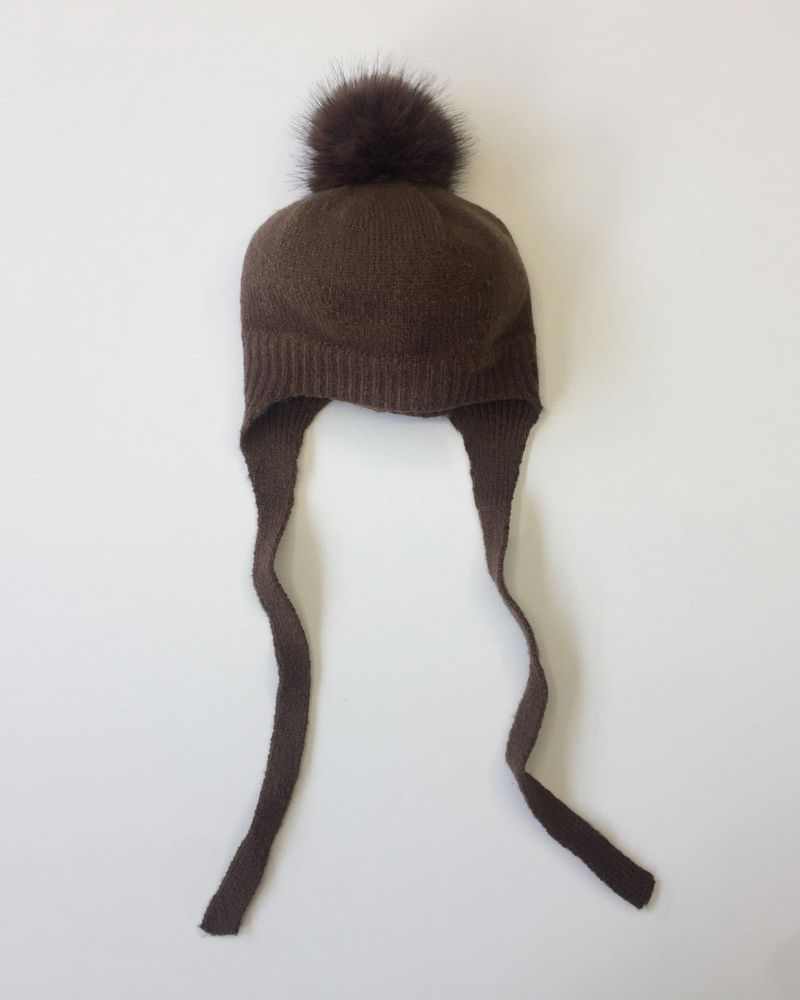 Pom-pom knit beret (3color)