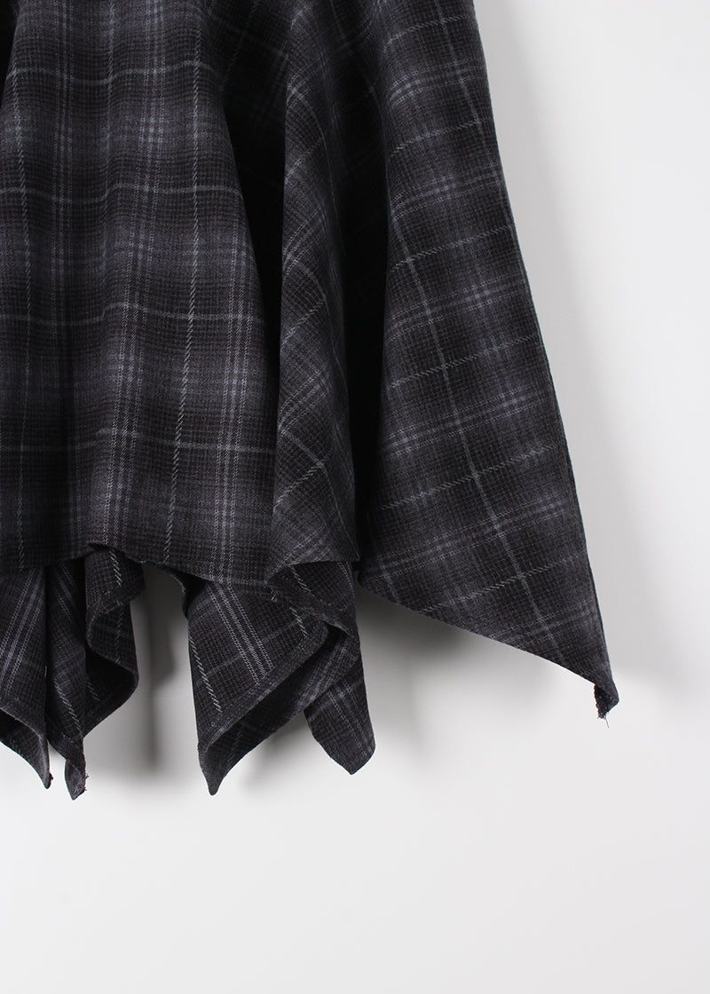 CHECK FLARE SKIRT