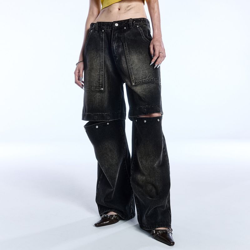 SAINT TWO-WAY JEANS_BLACK