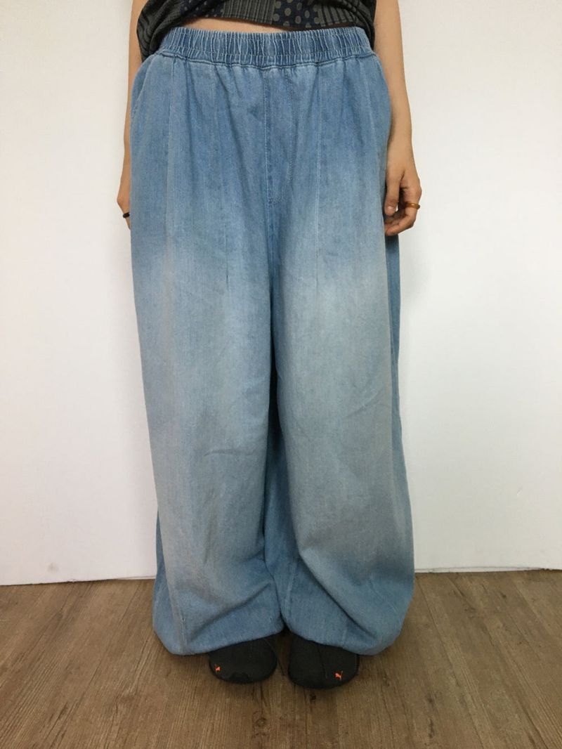 Hooded Balloon Denim Pants (2color)