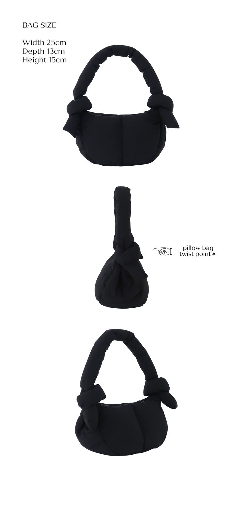 PILLOW BAG BLACK