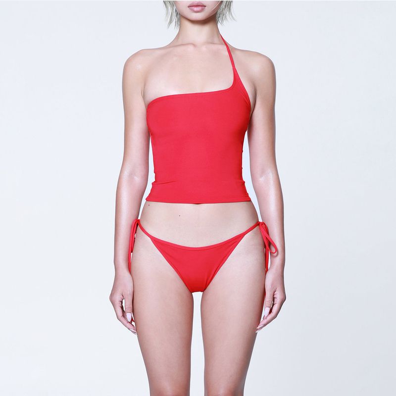 Nati asymmetric bikini - rich red