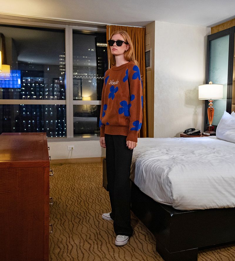 Flower pattern Jacquard Knit