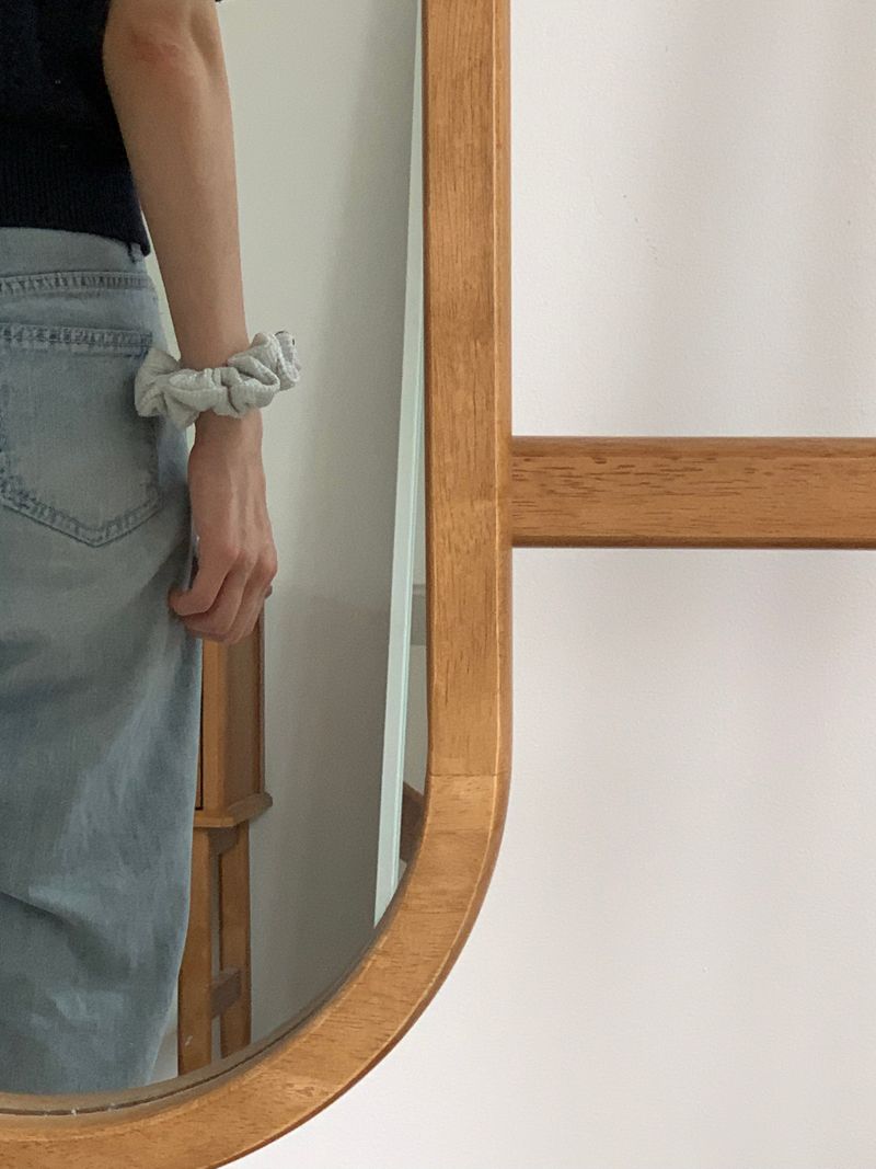 hucha Silver Scrunchie (2size)