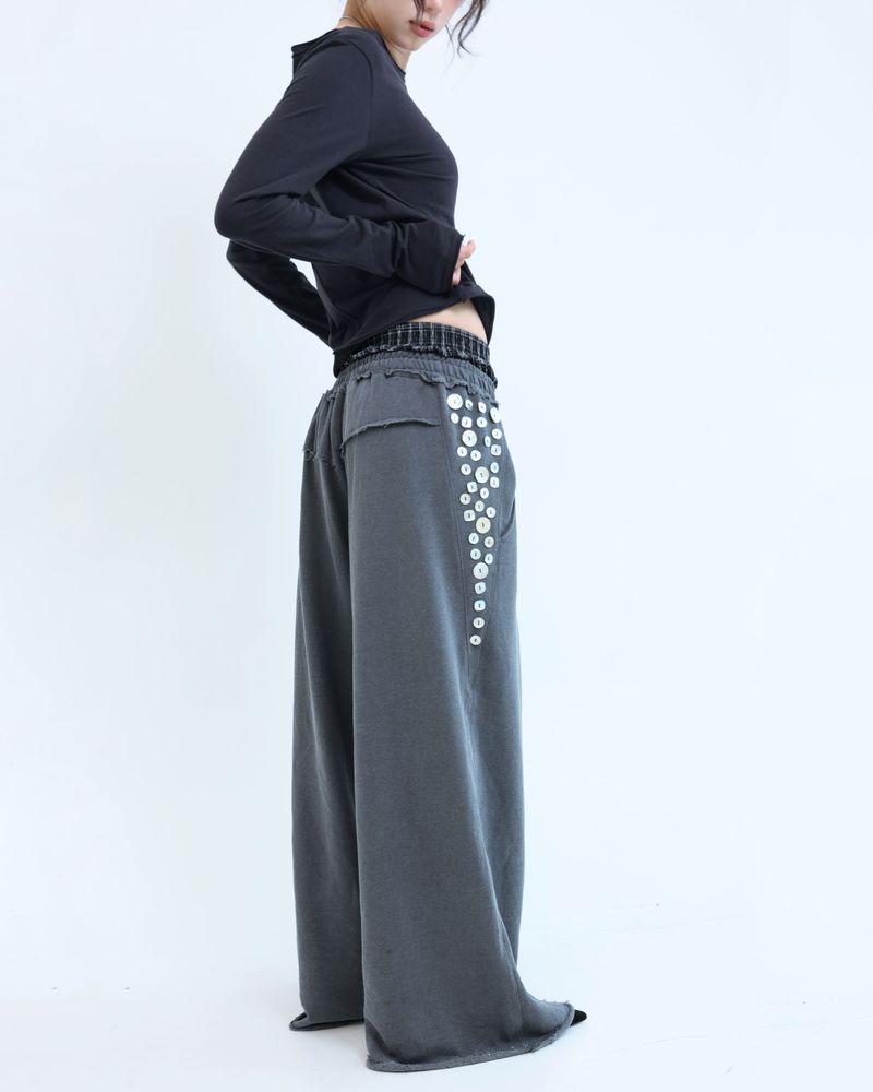Button underwear sweatpants