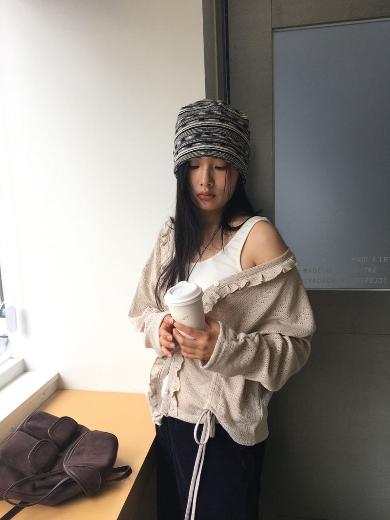 Grunge Weaving Beanie (2color)