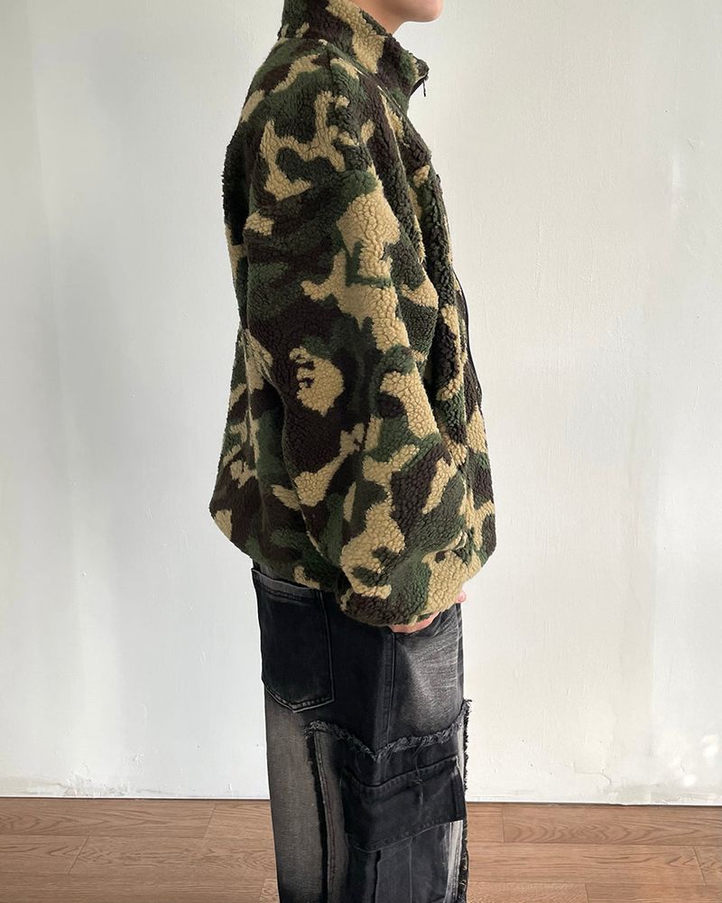 All-Day Camo Sherpa Zip-Up