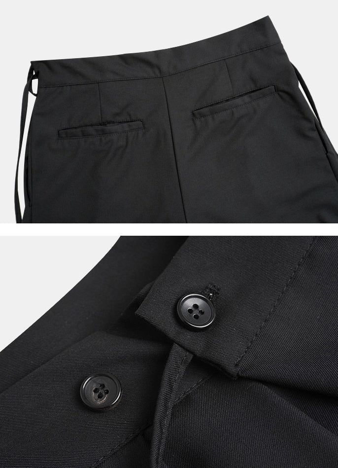 Two-button Wrap Pants
