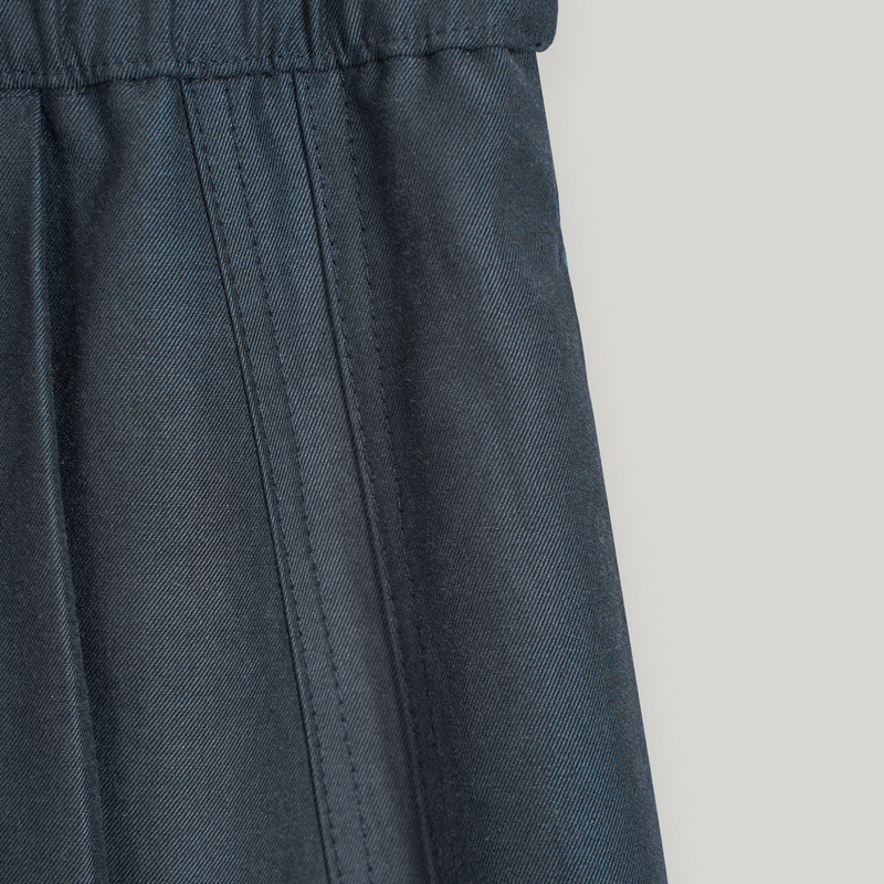 Charcoal Double Pleats Skirt