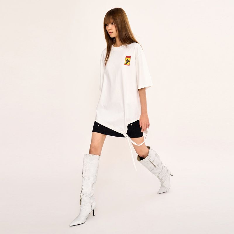 FANYOUNG（ファンヤング）の「Asymmetric Belt T Shirt - White（Tops）」
