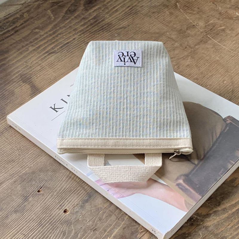 classic pouch_stripe handle mint