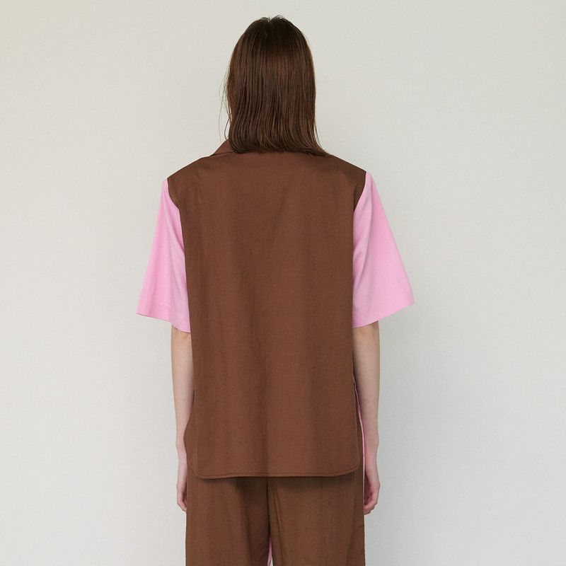  COLORED SHORT SLEEVED SHIRT, PINK