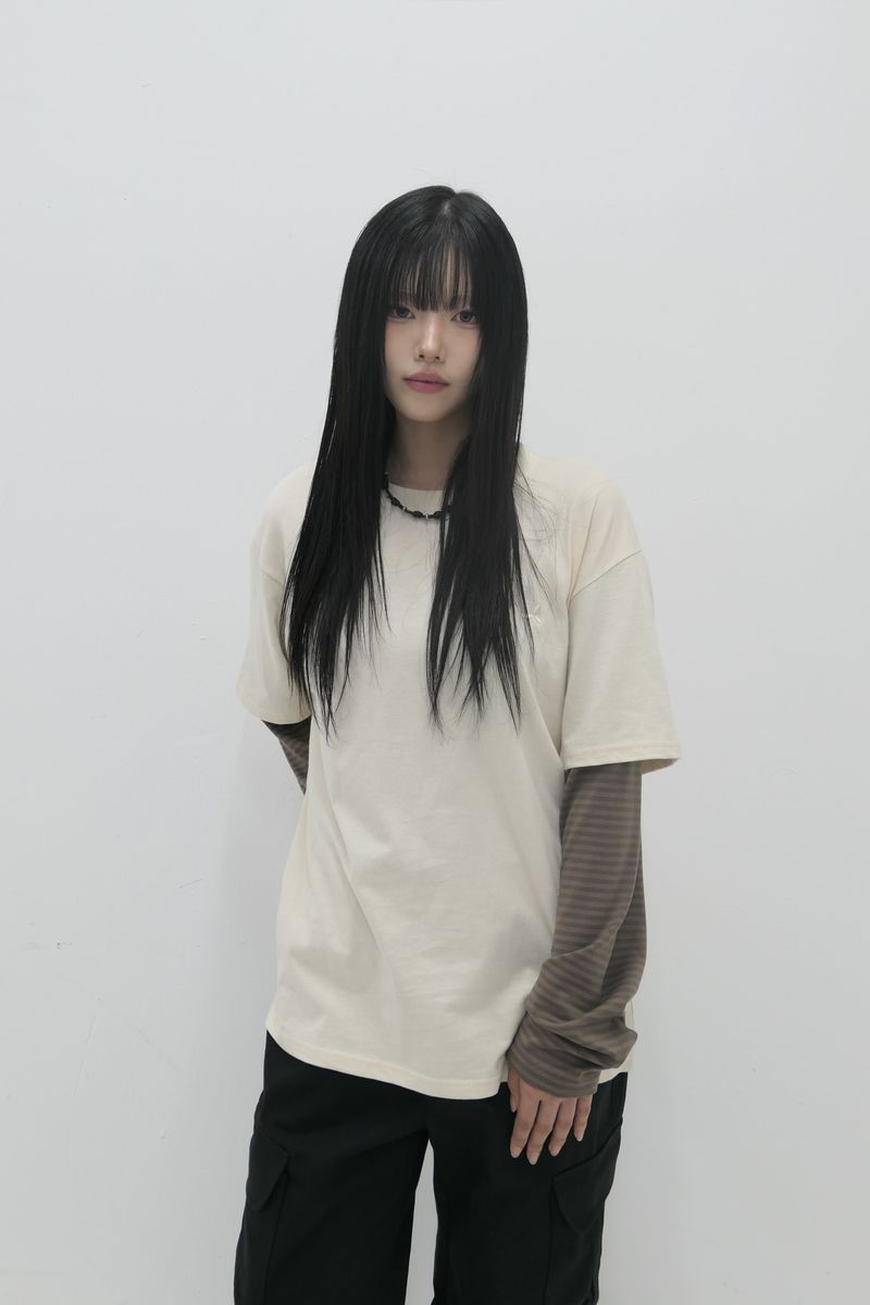 Layered Stripe T-Shirt Yellow