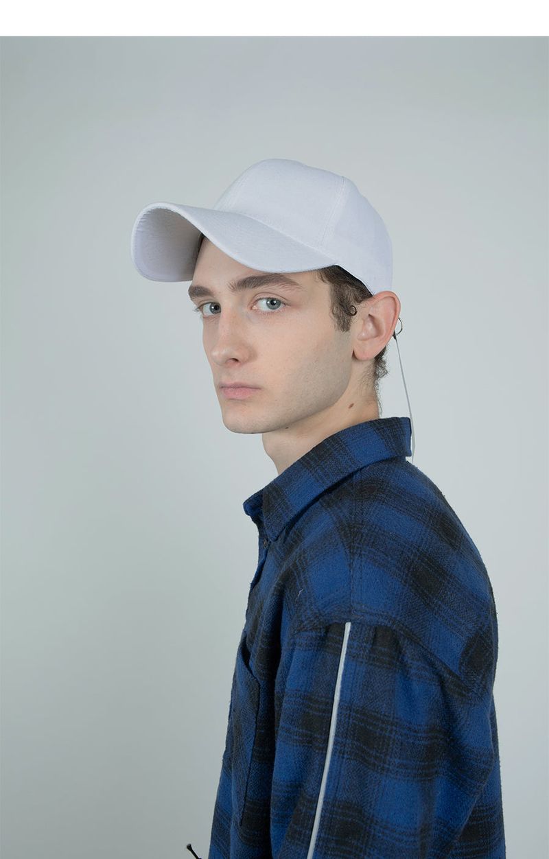 reflective wool checked shirt