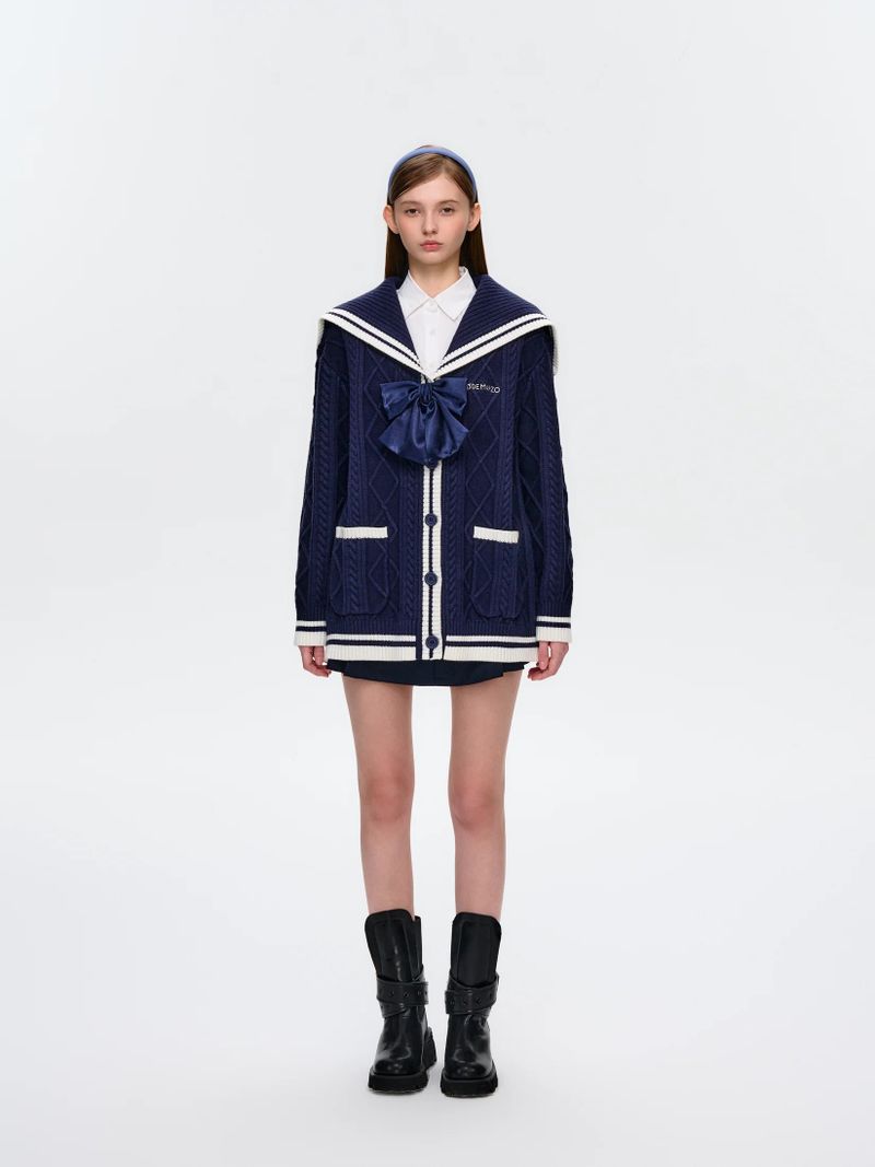 13DE MARZO(トレセ・デ・マルゾ)の「13DE MARZO Sailor Knitted Cardigan(Tops)」