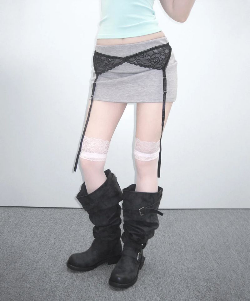 lacey garter mini sk (4colors)