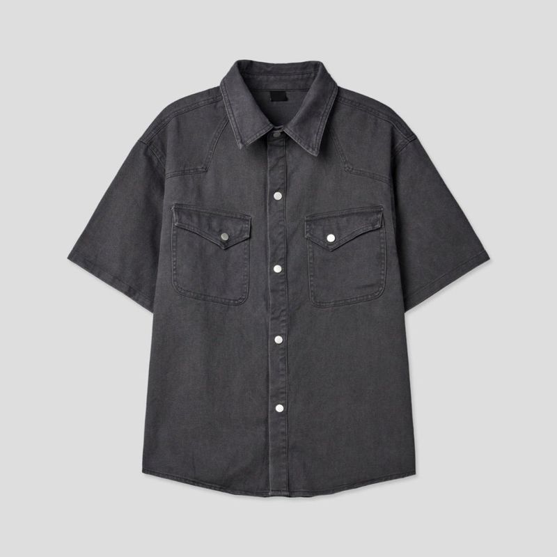 LMN Cattle Caccion Western Cotton Short-Sleeved Shirt (3 colors)