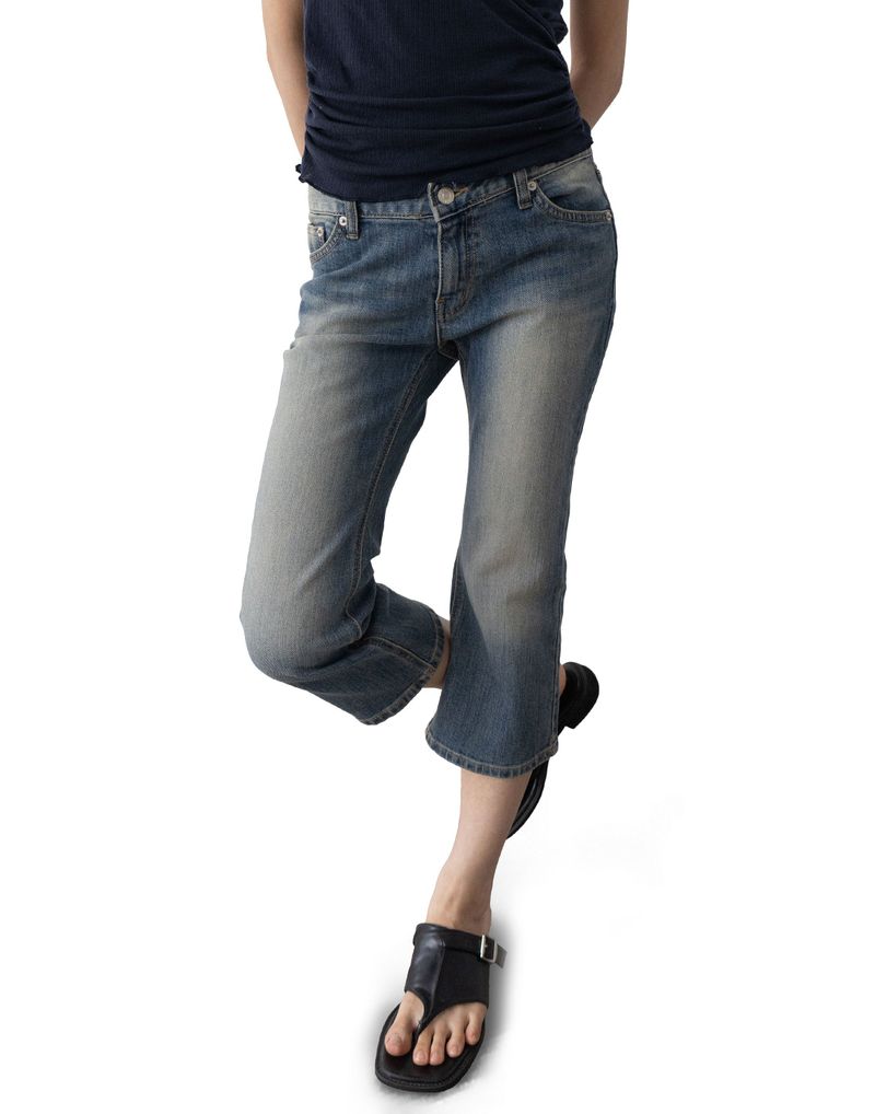 Vintage Capri Denim Pants (low-rise)