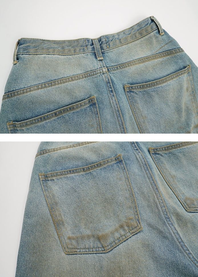 Dirty damage denim pants