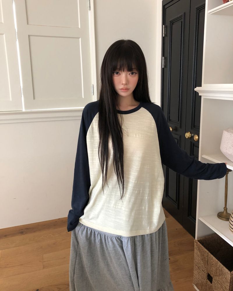 Dimo Slub Raglan Long-Sleeve T-Shirt