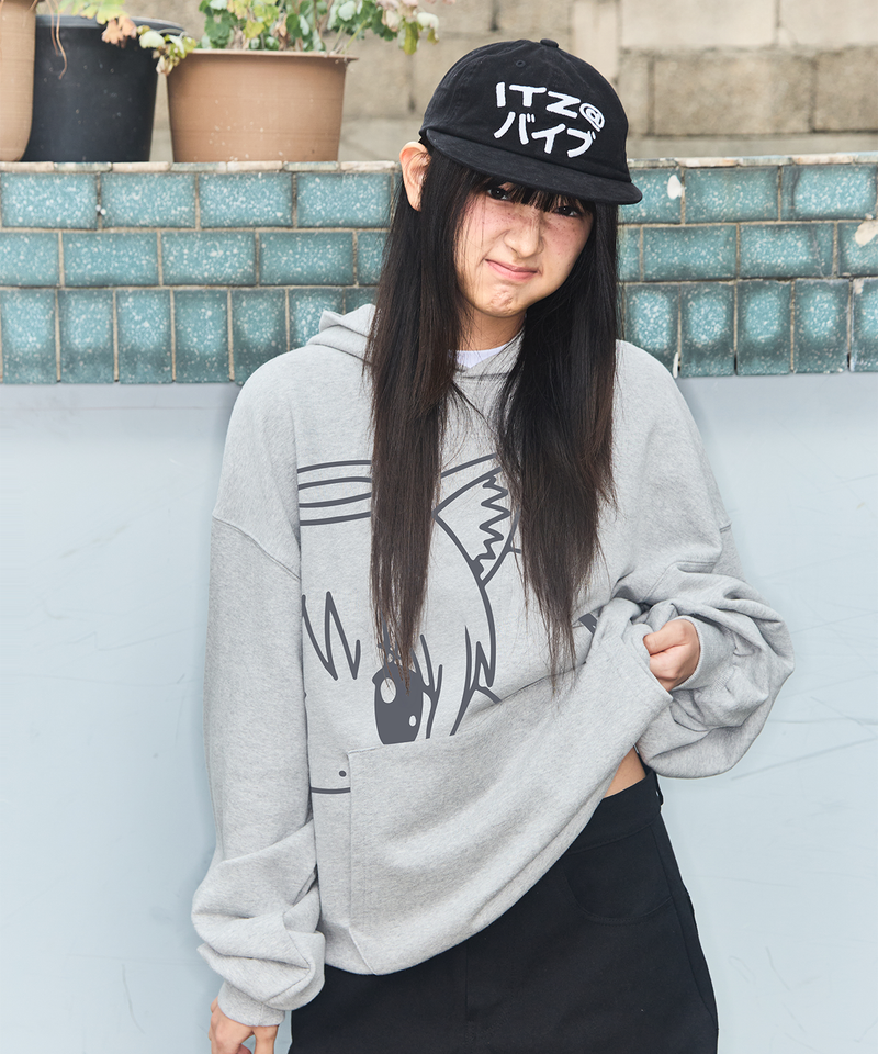 CAT GIRL HOODIE - GRAY
